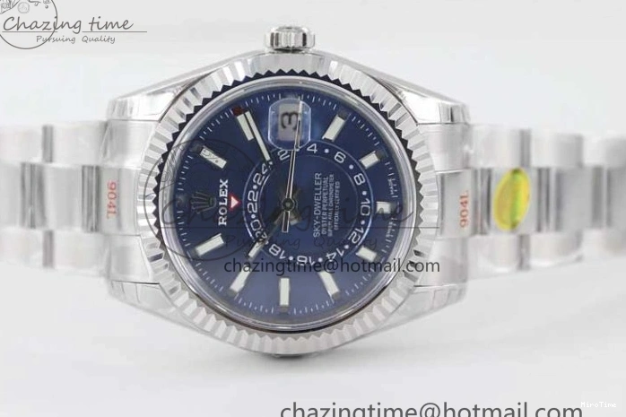 MiroTime 1222 FashionForward Sky-Dweller 326934 904L SS Noob 1:1 Best Edition Blue Dial on SS Bracelet Asian 23J to 2402